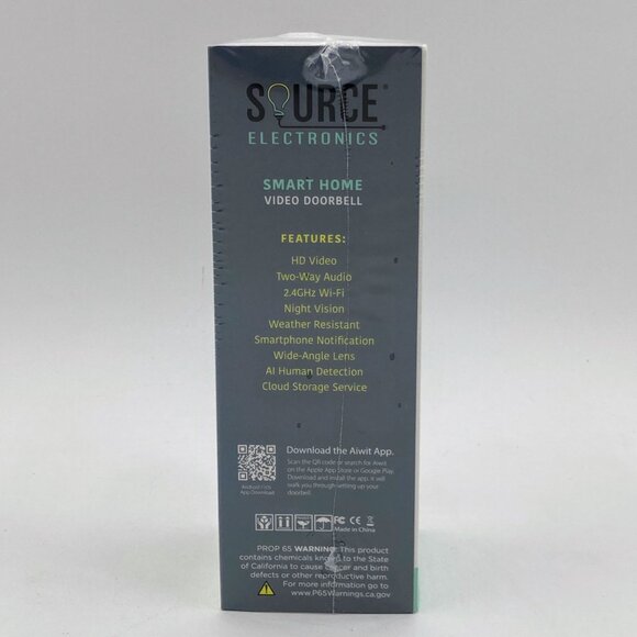 Smart Home HD Video Doorbell SE-200BK Source Electronics 2-Way, Night Vision NIB - Picture 5 of 5